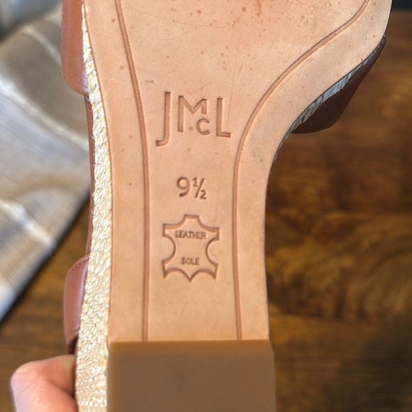 Liz McLaughlin Leather Wedge Sandals size 9.5 - Picture 9 of 9